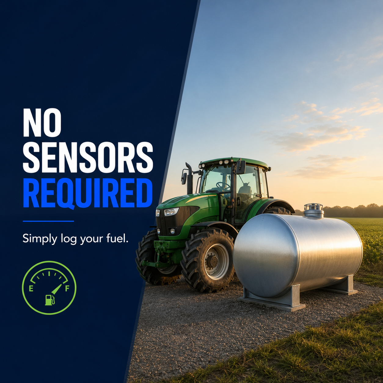Farm diesel tank tracking without sensors or pump hardware
